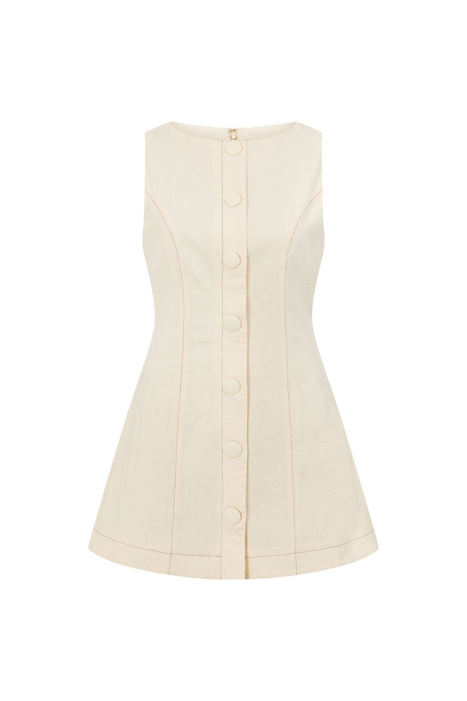 Cream mini dress, side view