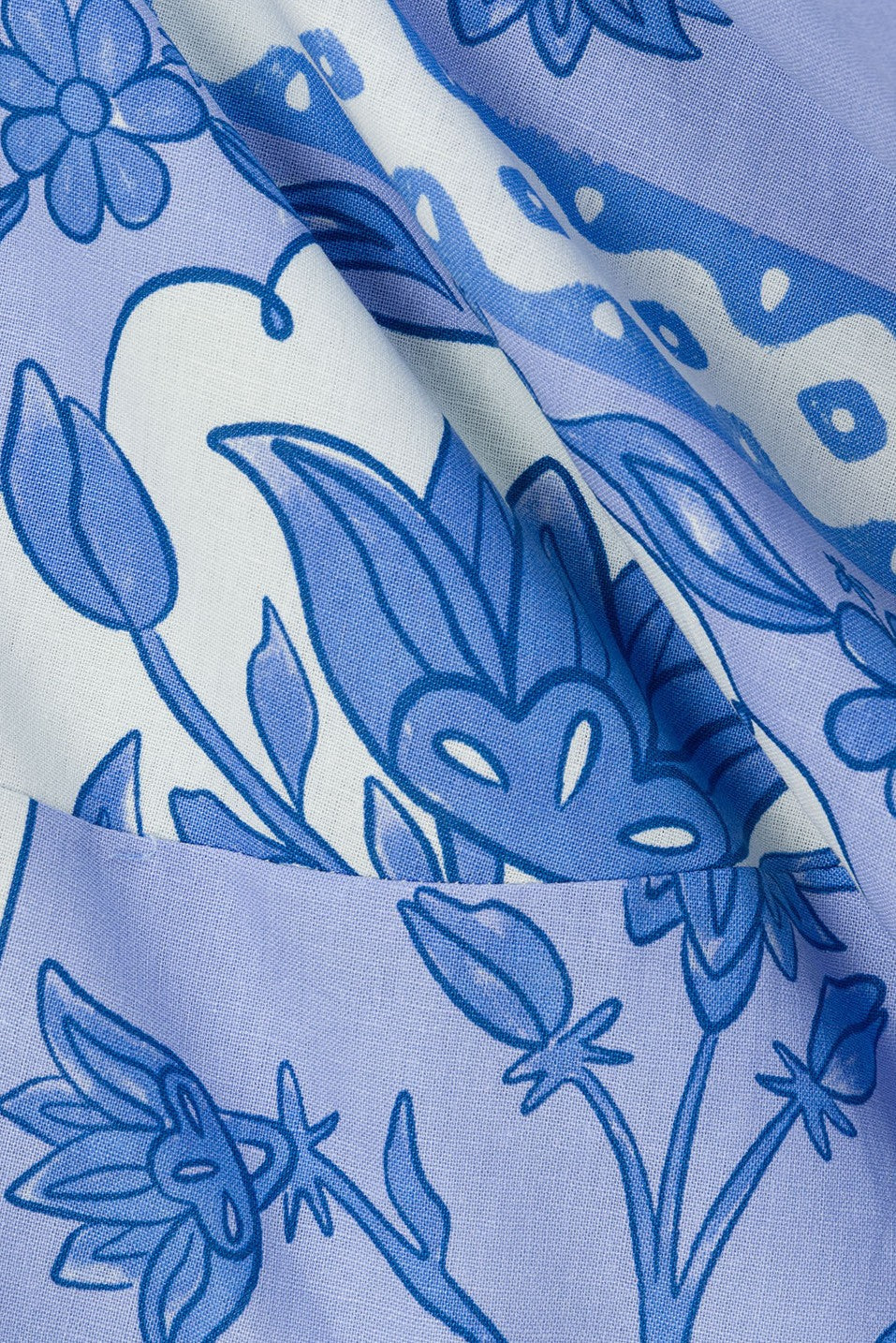 Blue mini dress, detail view