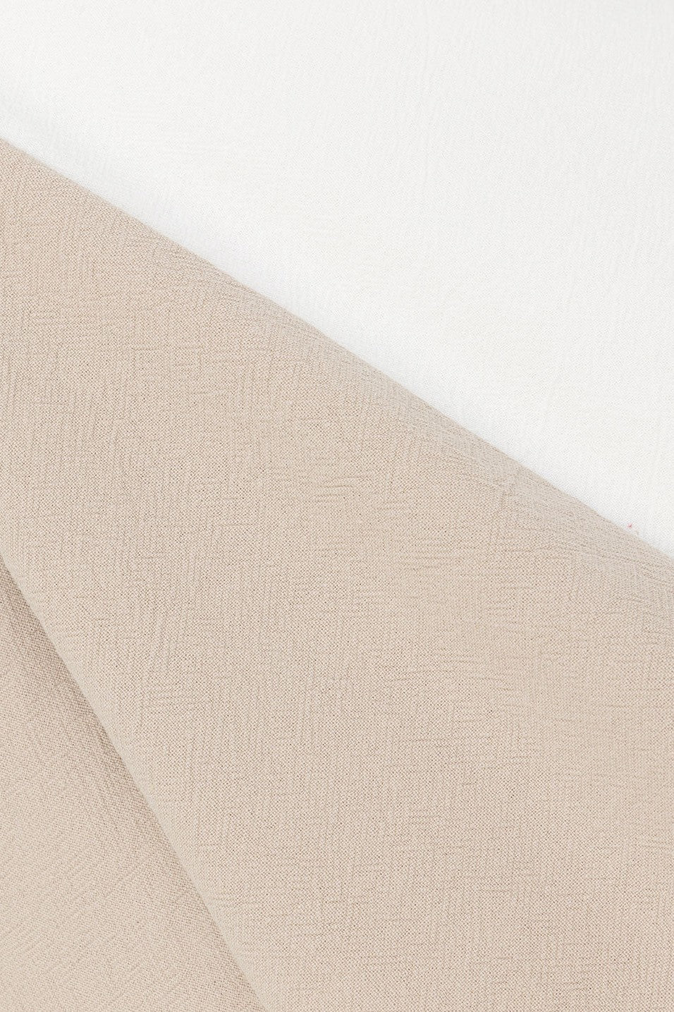 Beige maxi dress with an A-line skirt, front view