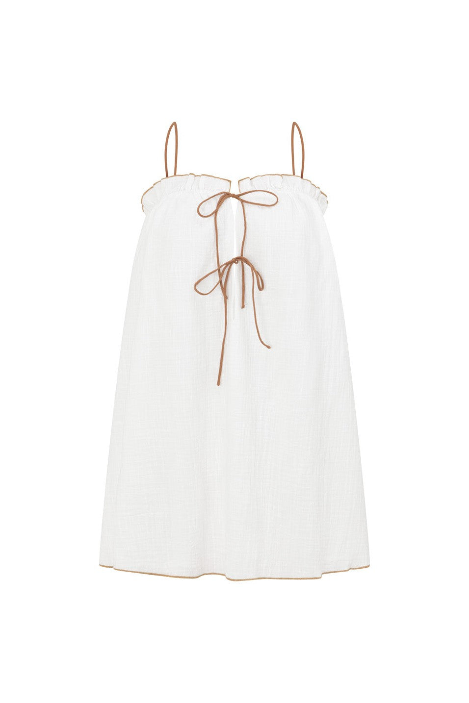 White mini dress, back view