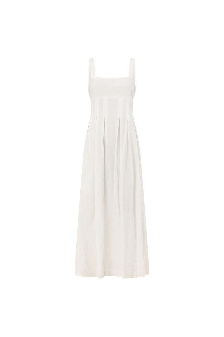 White maxi dress, side view