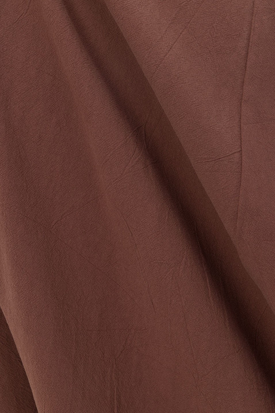 Brown maxi dress with a boat neckline, back view
