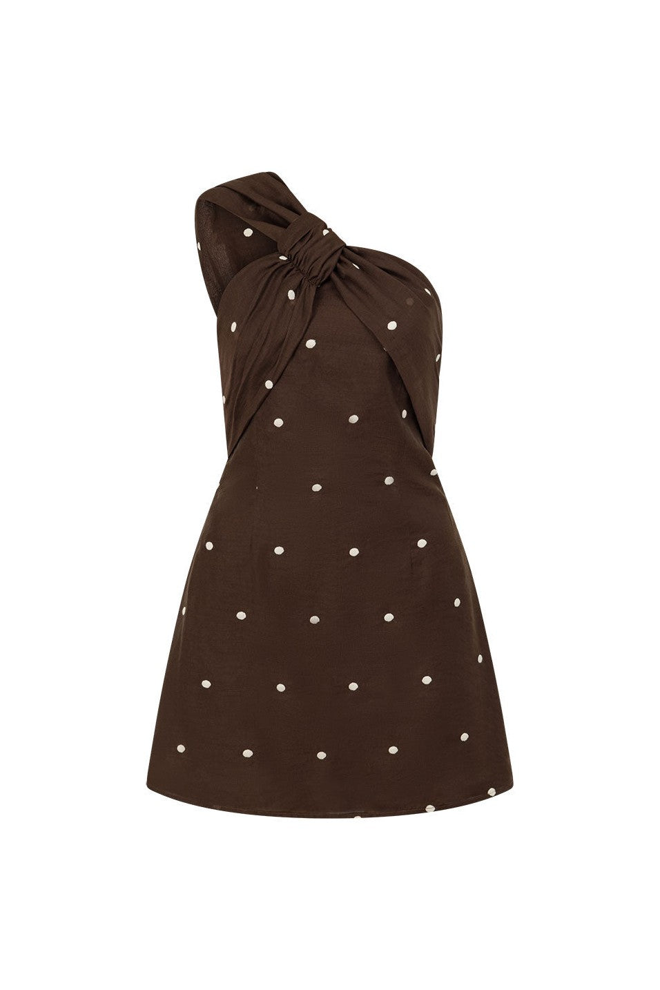 Brown mini dress, side view